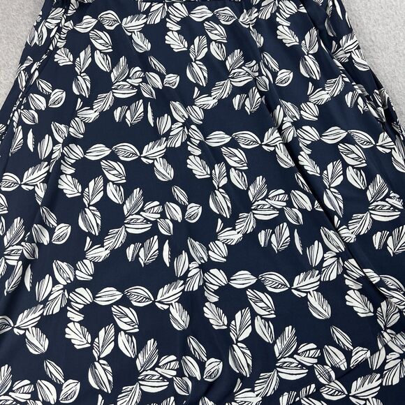 41 Hawthorn Dress Womens Large Navy Kaylee Surplice Neck Faux Wrap Midi Boho - Picture 13 of 16